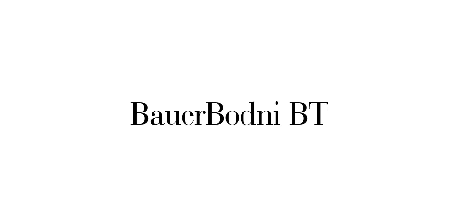 Fonte BauerBodni BT