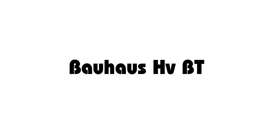 Fonte Bauhaus Hv BT