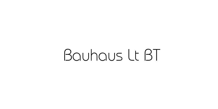 Fonte Bauhaus Lt BT