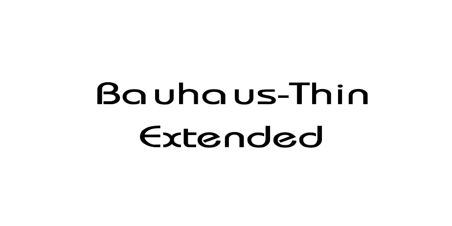 Fonte Bauhaus-Thin Extended