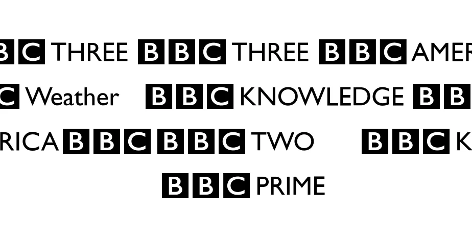 Fonte BBC Striped Channel Logos
