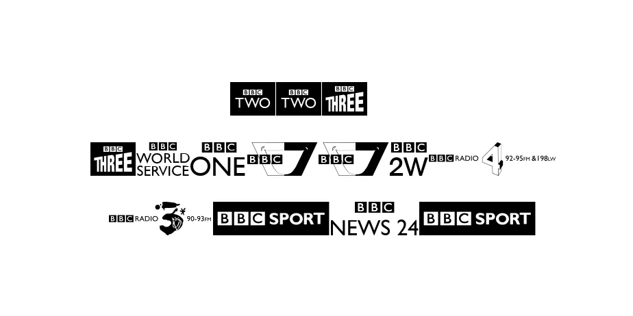 Fonte BBC TV Channel Logos