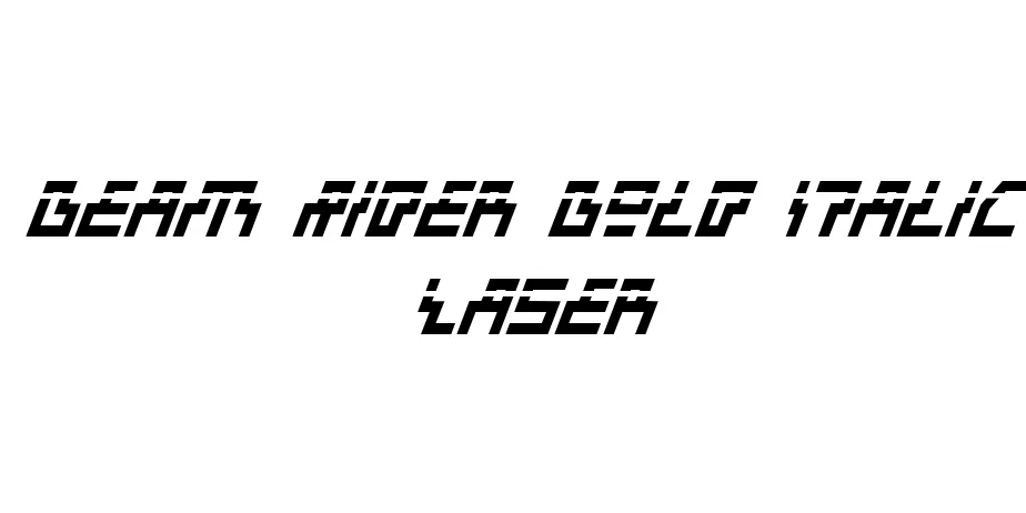 Fonte Beam Rider Bold Italic Laser