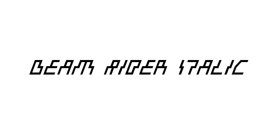 Fonte Beam Rider Italic