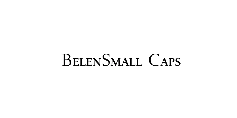 Fonte BelenSmall Caps