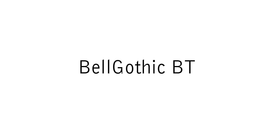 Fonte BellGothic BT