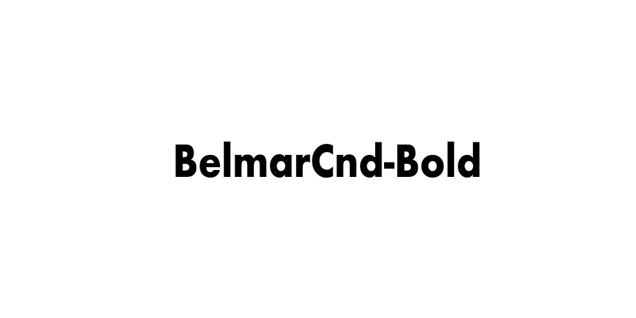 Fonte BelmarCnd-Bold