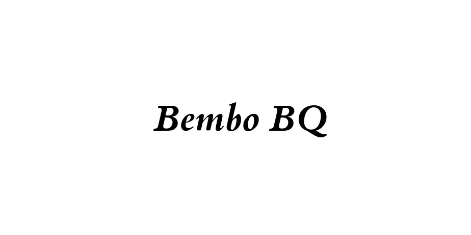 Fonte Bembo BQ