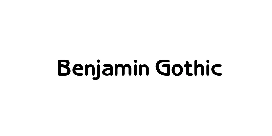 Fonte Benjamin Gothic