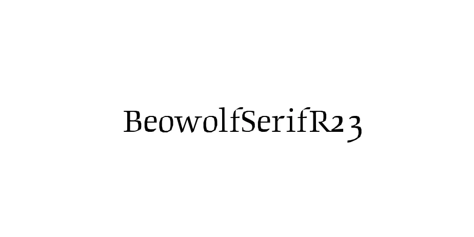 Fonte BeowolfSerifR23