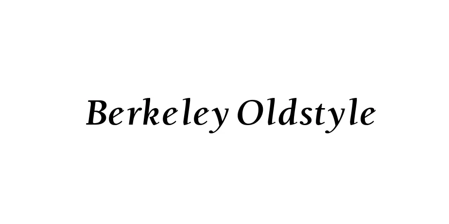 Fonte Berkeley Oldstyle