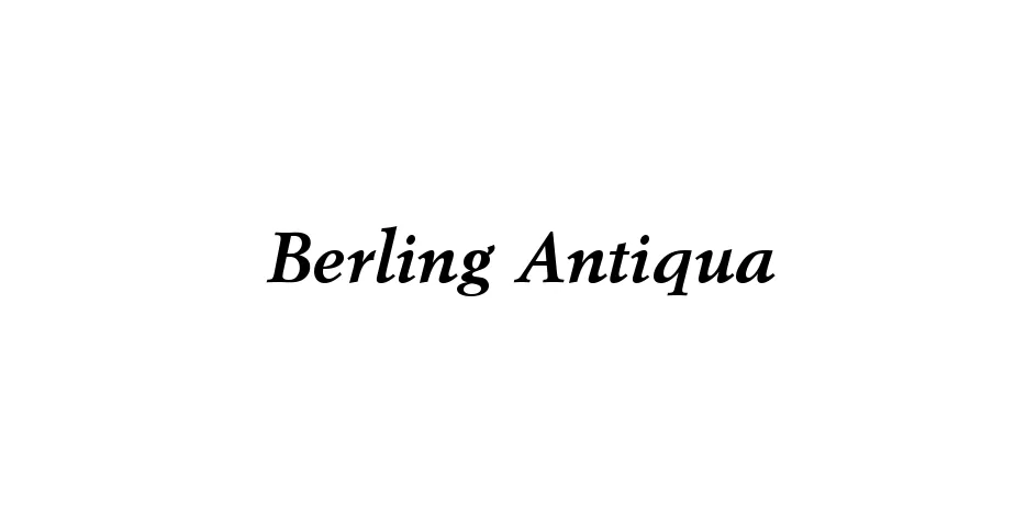 Fonte Berling Antiqua