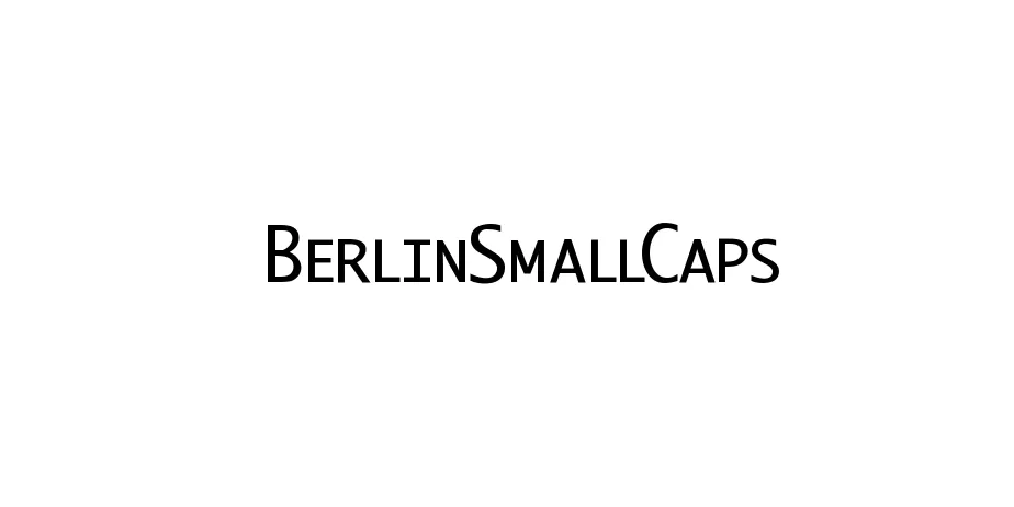 Fonte BerlinSmallCaps