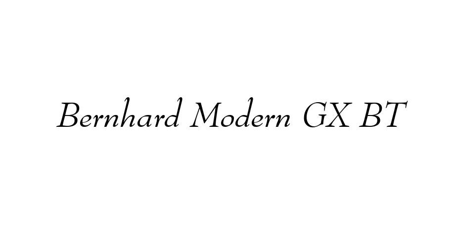 Fonte Bernhard Modern GX BT