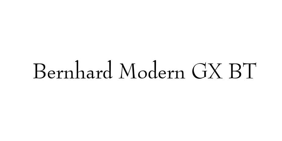 Fonte Bernhard Modern GX BT