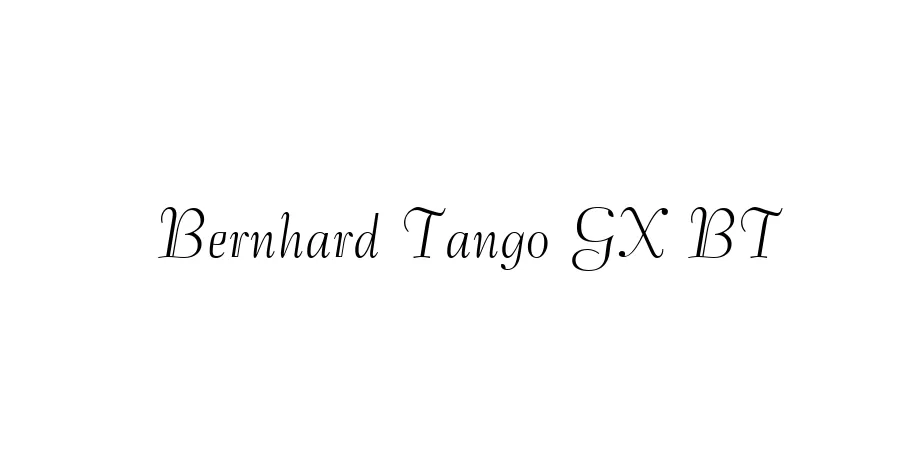 Fonte Bernhard Tango GX BT