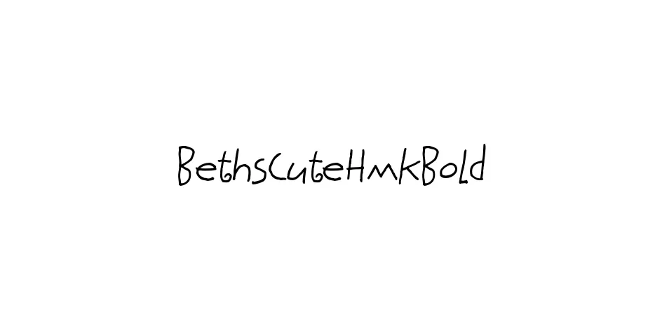 Fonte BethsCuteHmkBold