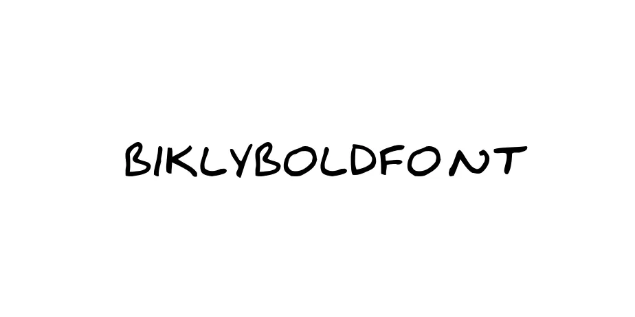 Fonte BiklyBoldFont