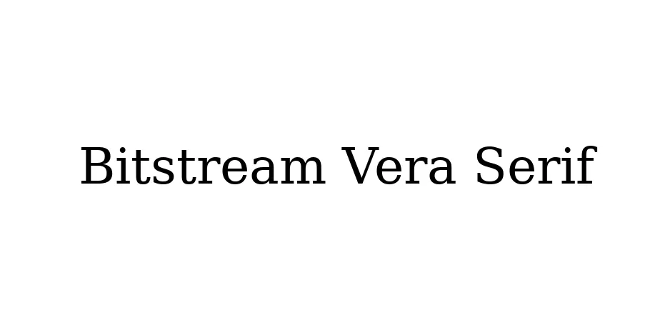 Fonte Bitstream Vera Serif