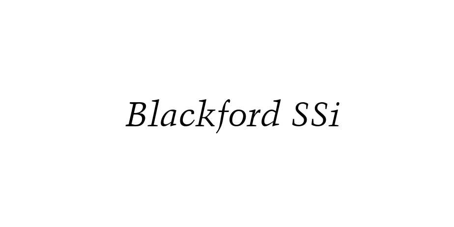 Fonte Blackford SSi