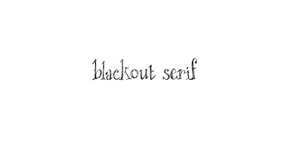 Fonte blackout serif