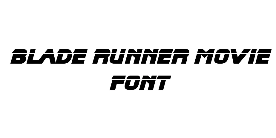 Fonte Blade Runner Movie Font