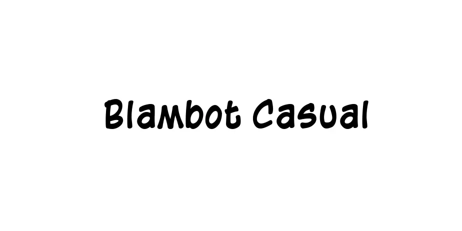 Fonte Blambot Casual