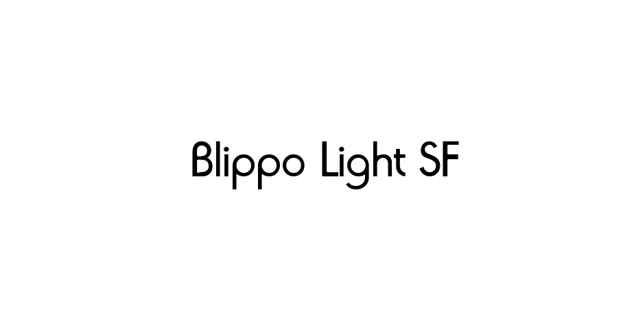 Fonte Blippo Light SF