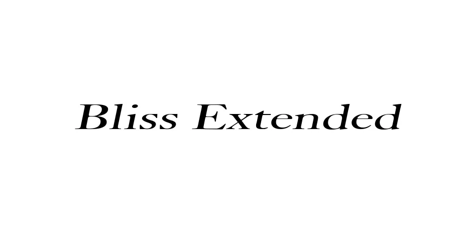 Fonte Bliss Extended