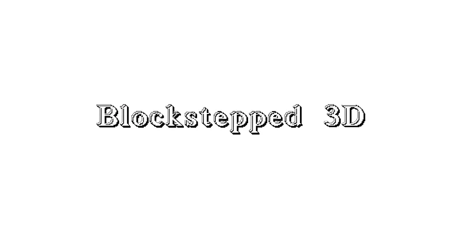 Fonte Blockstepped 3D