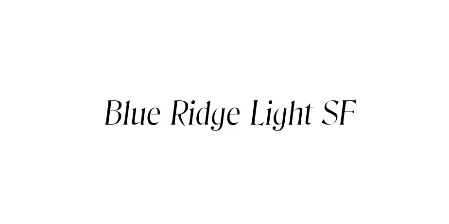 Fonte Blue Ridge Light SF