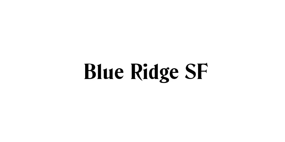 Fonte Blue Ridge SF