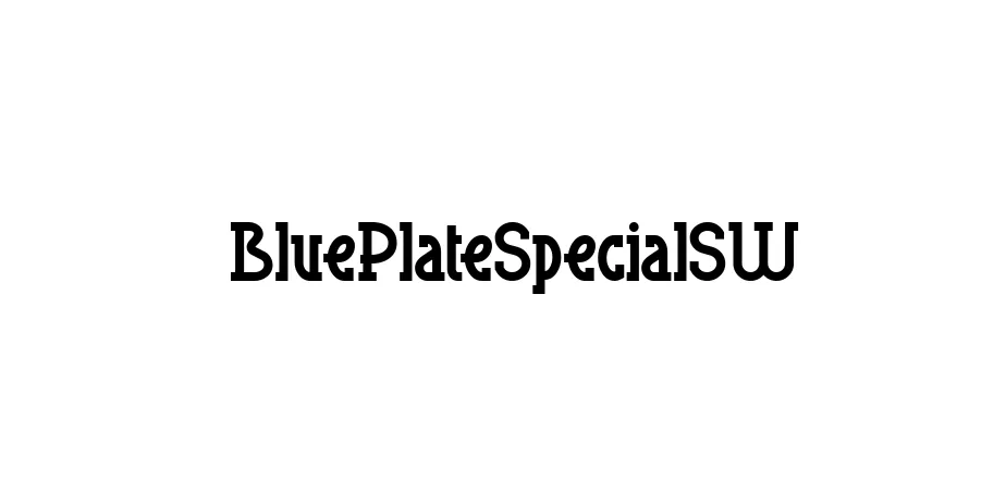 Fonte BluePlateSpecialSW