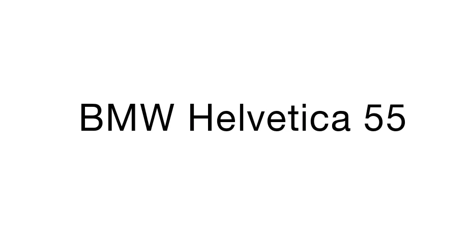 Fonte BMW Helvetica 55