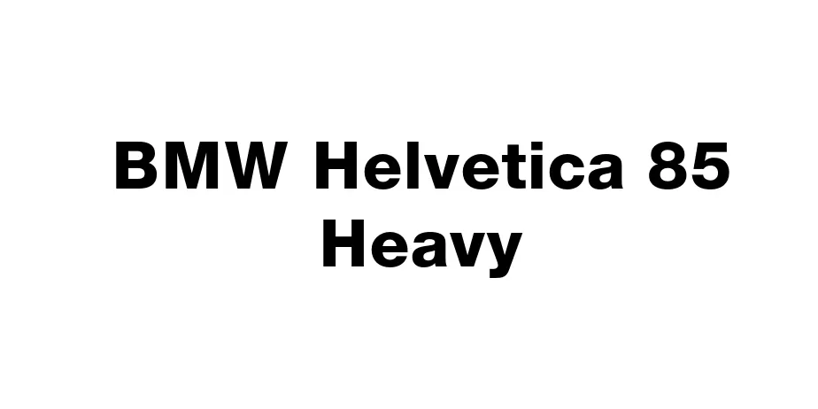 Fonte BMW Helvetica 85 Heavy