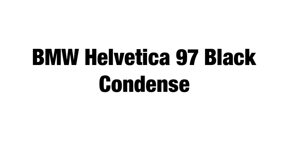 Fonte BMW Helvetica 97 Black Condense