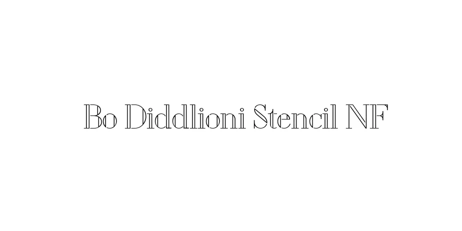 Fonte Bo Diddlioni Stencil NF