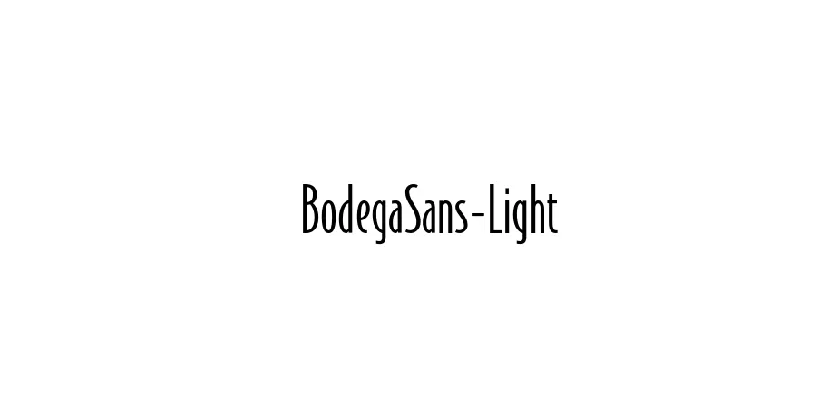 Fonte BodegaSans-Light