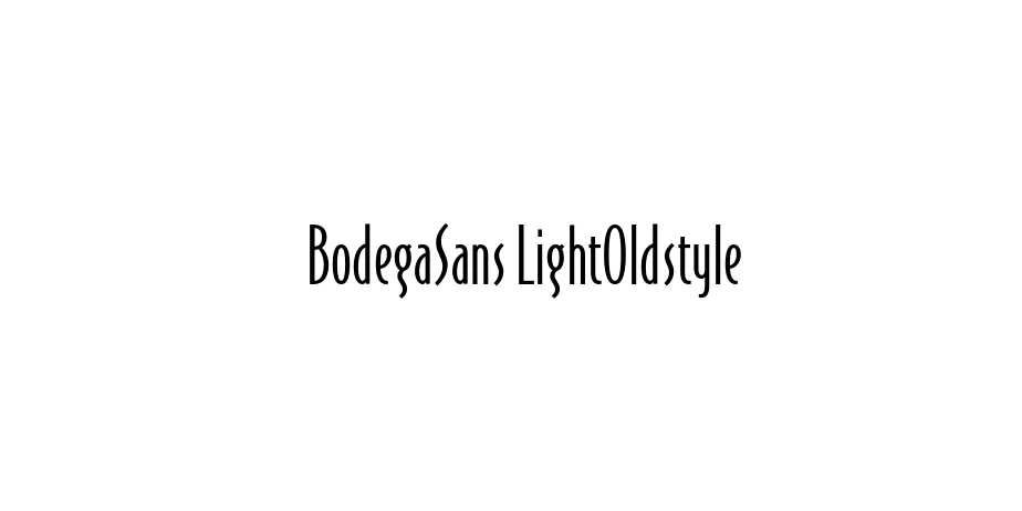 Fonte BodegaSans LightOldstyle