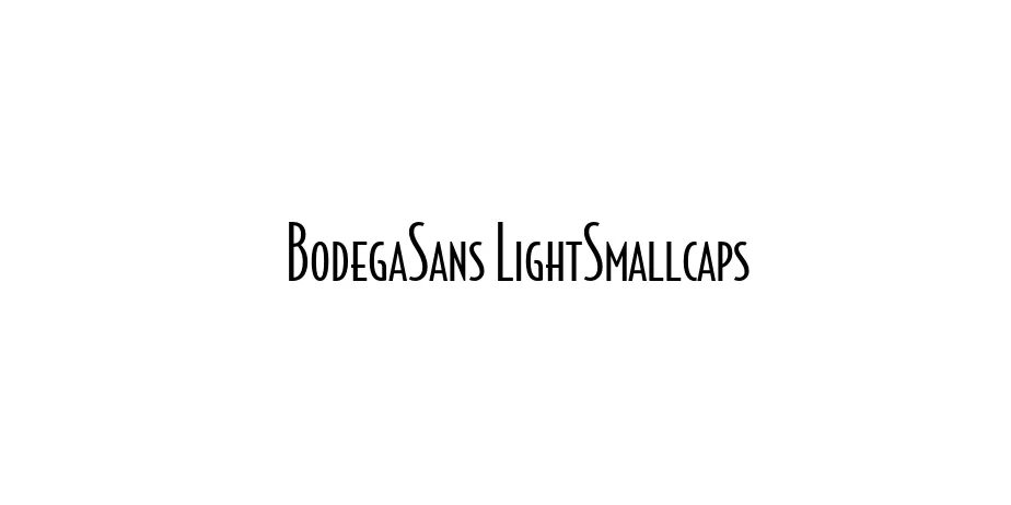 Fonte BodegaSans LightSmallcaps