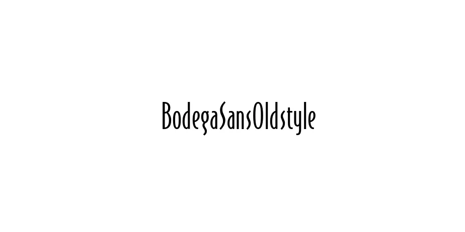 Fonte BodegaSansOldstyle