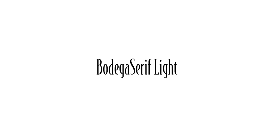 Fonte BodegaSerif Light