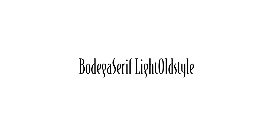 Fonte BodegaSerif LightOldstyle