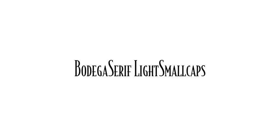 Fonte BodegaSerif LightSmallcaps