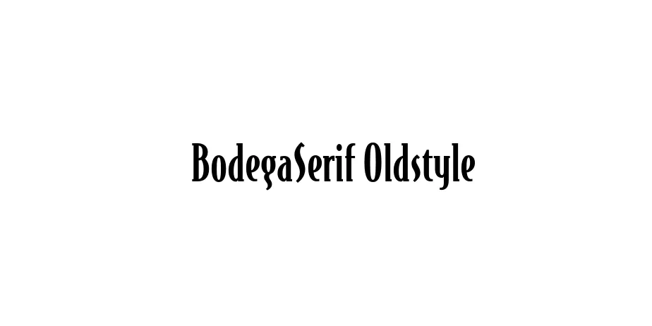 Fonte BodegaSerif Oldstyle