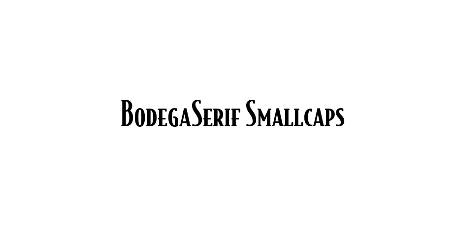 Fonte BodegaSerif Smallcaps