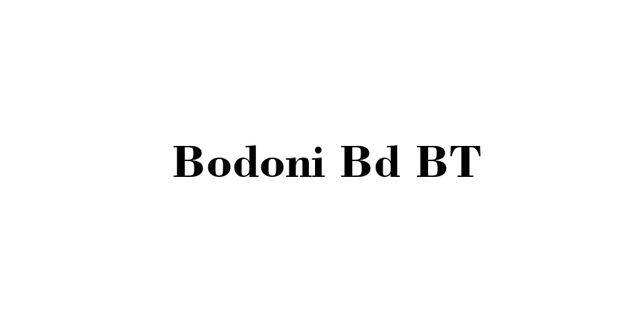 Fonte Bodoni Bd BT