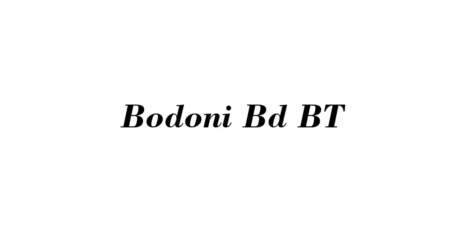 Fonte Bodoni Bd BT