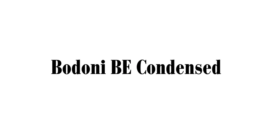 Fonte Bodoni BE Condensed