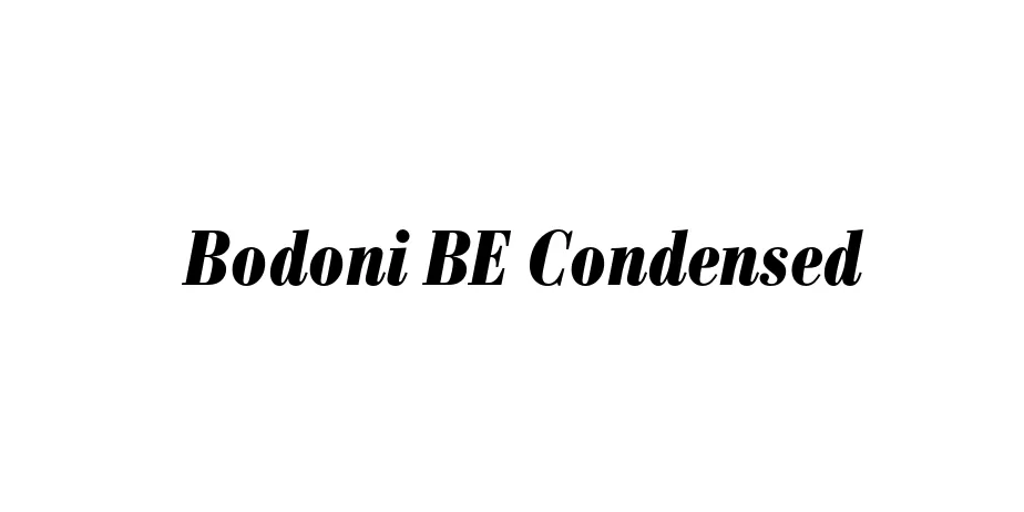 Fonte Bodoni BE Condensed